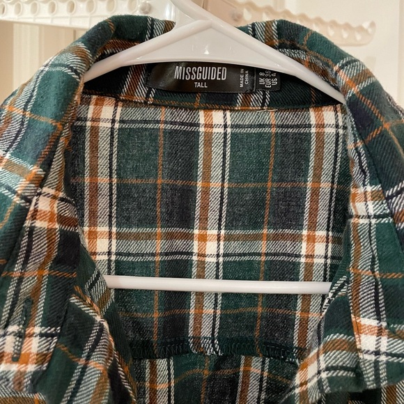 Missguided flannel shirt size TALL 4 - Picture 2 of 2